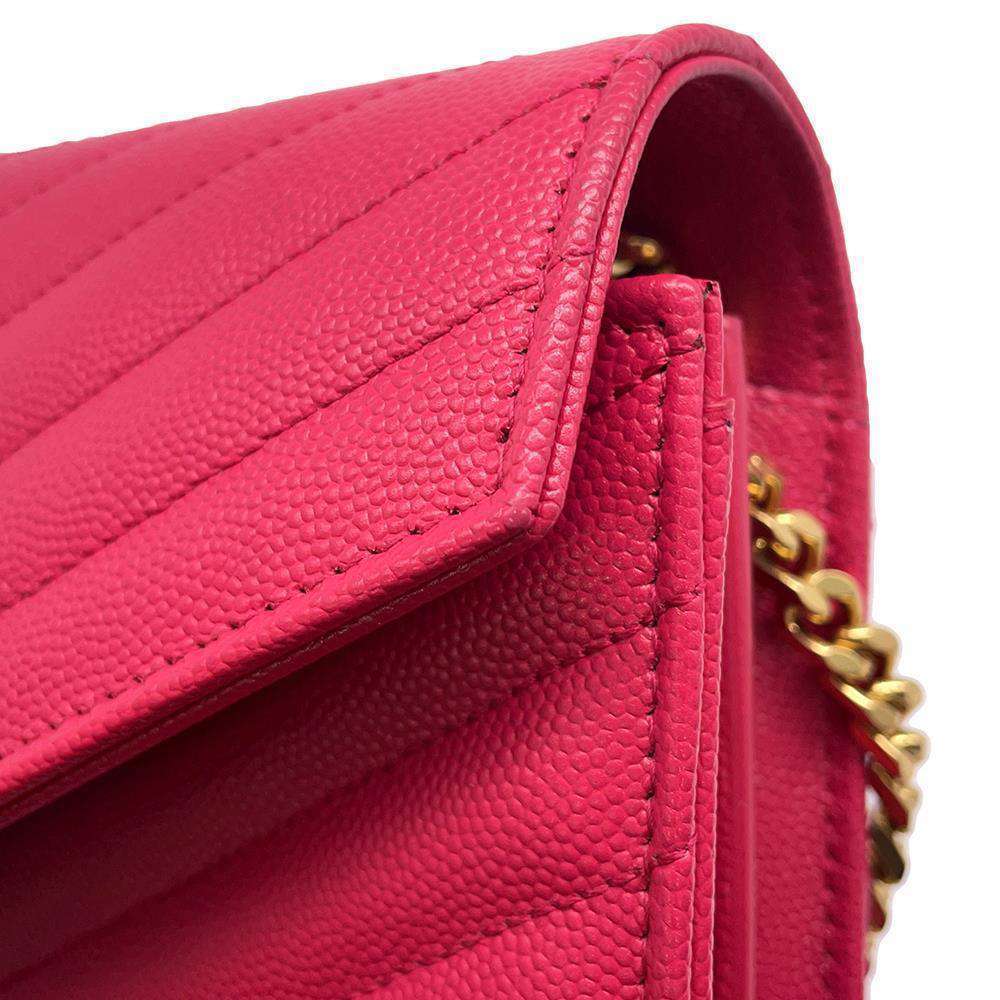 Saint Laurent Paris Monogram Leather Chain Wallet YSL - Picture 9 of 9
